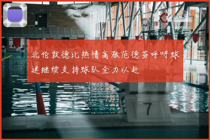 北伦敦德比热情高涨范德芬呼吁球迷继续支持球队全力以赴